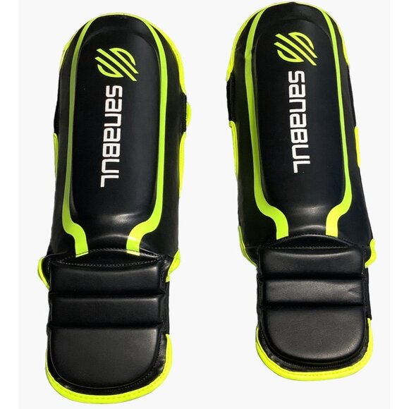 Sanabul Essential Sleeve Kickboxing Shin Guards MMA Muay Thai Neoprene Size XS - Picture 8 of 9